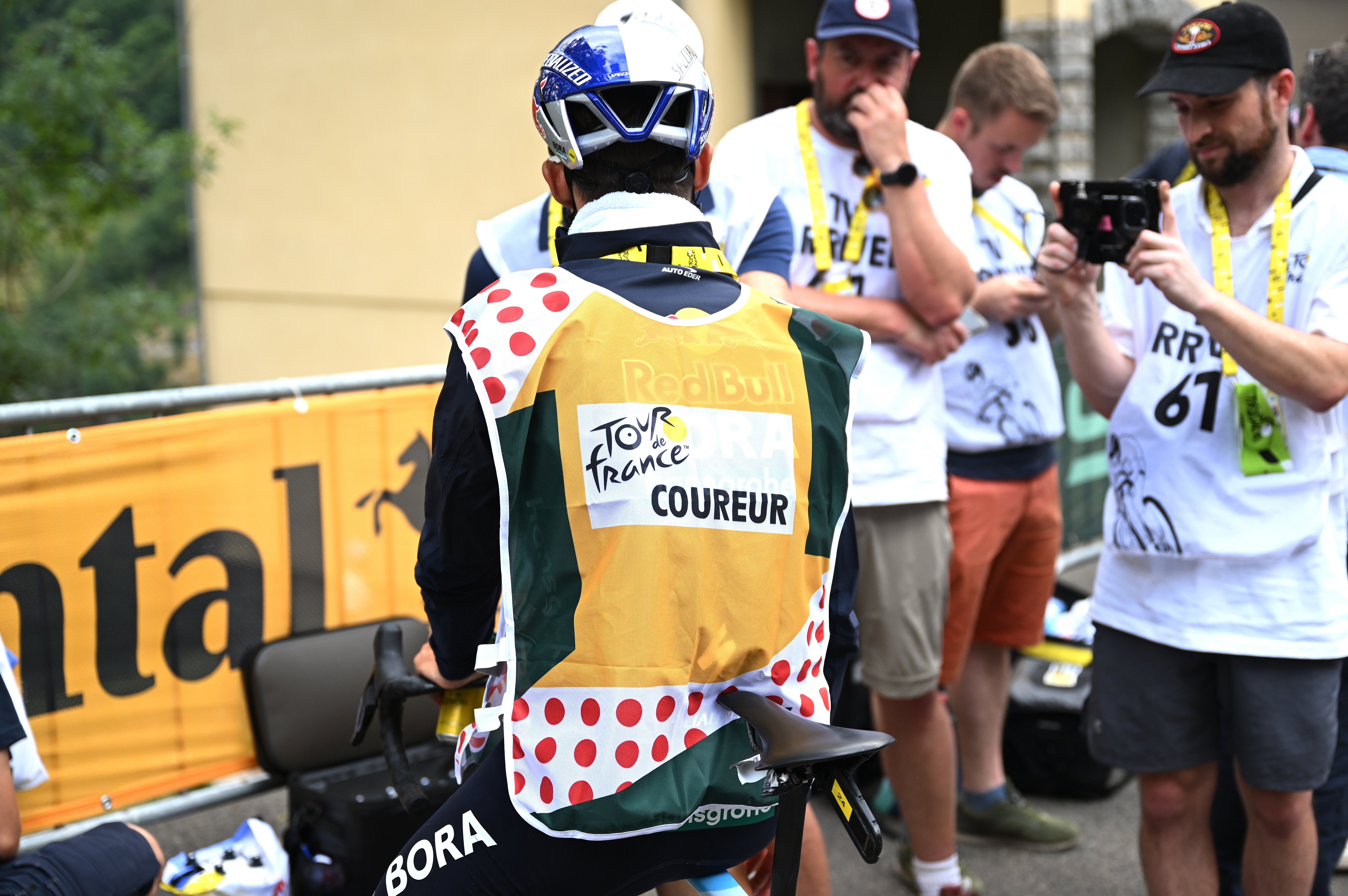 Tour de France rider bib