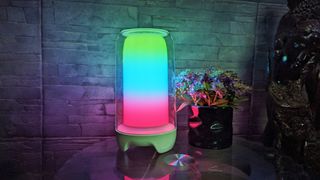 ECOLOR Aurora Smart Table Lamp on a glass table