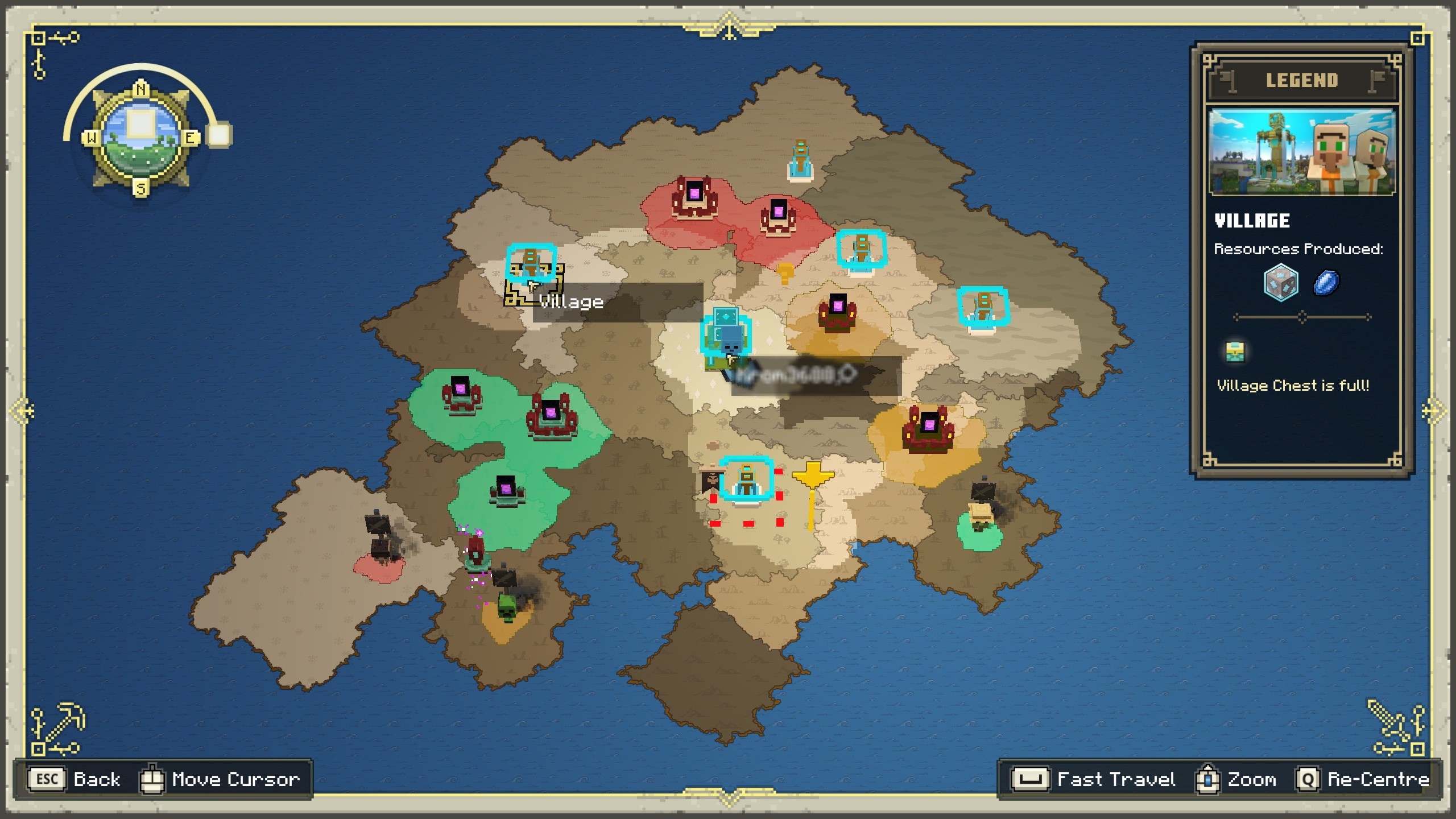 Minecraft Legends diamonds - village map