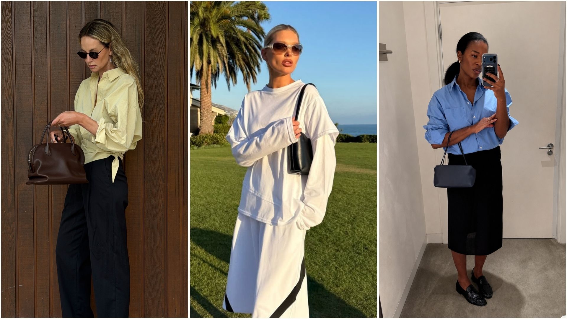 Influencers wearing The Row's new bags