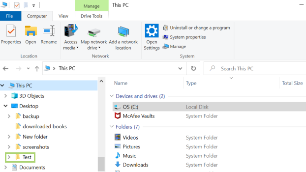 cannot create folders windows 10