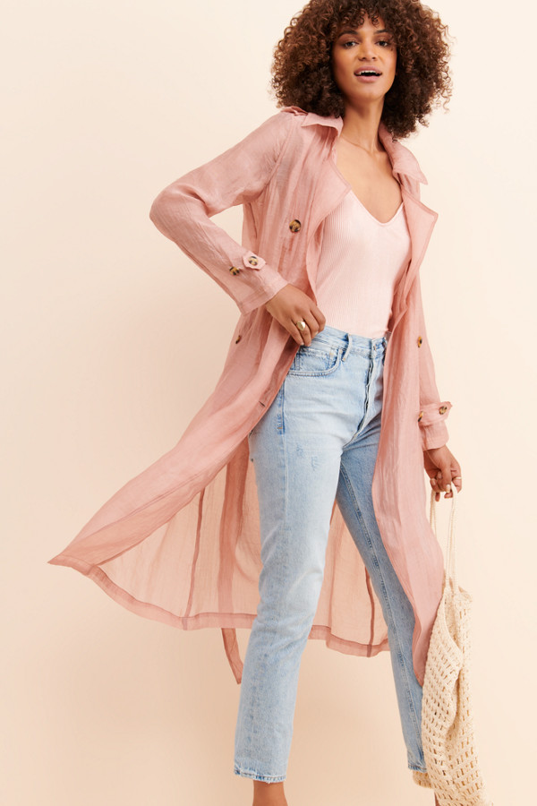 Sheer Organza Trench
