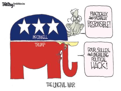 Political Cartoon U.S. gop trump mcconnell