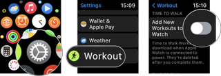 Stop automatic Time to Walk and Time to Run episode downloads on Apple Watch: Open Settings, tap Workout, under Time to Walk and Time to Run turn the toggles beside Add New Workouts to Watch to the off position.