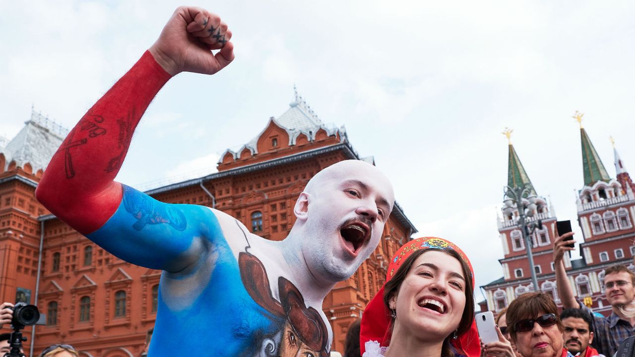 World Cup fans Moscow Russia 2018