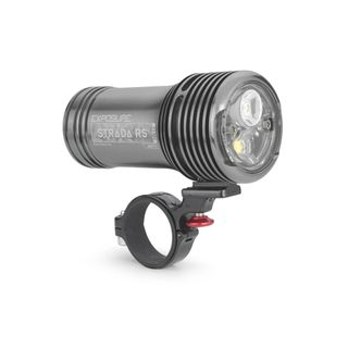 A grey bike light on a white background