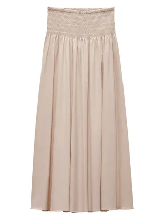 Alicia long poplin skirt