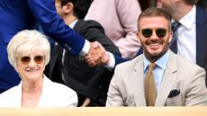 David Beckham and Sandra Beckham at Wimbledon