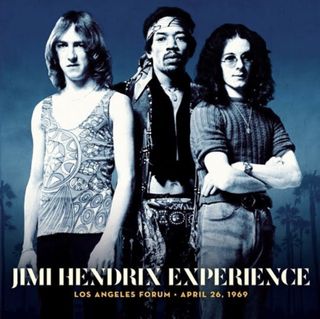 The cover of the forthcoming Jimi Hendrix Experience live album, Los Angeles Forum: April 26, 1969