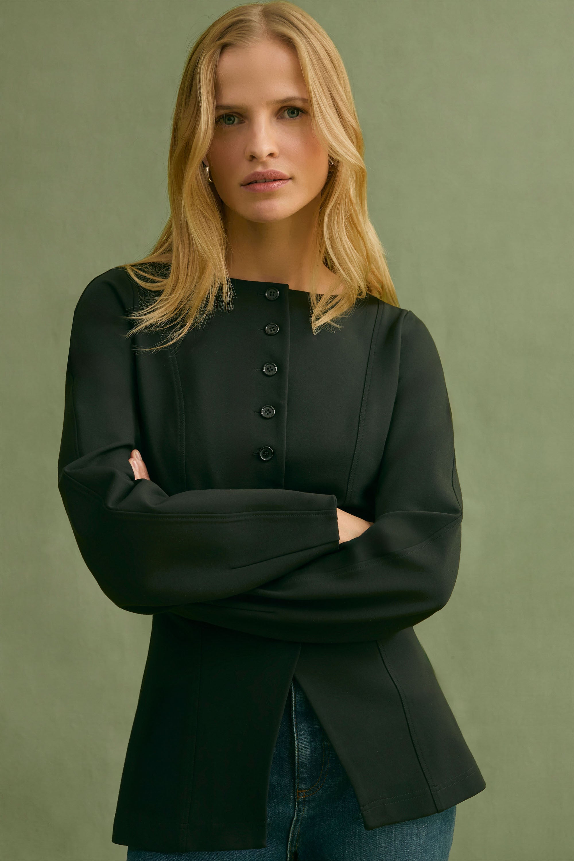 Bonnie Ponte Waisted Blazer