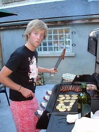 Marc convinced the pub to let him use the barbeque