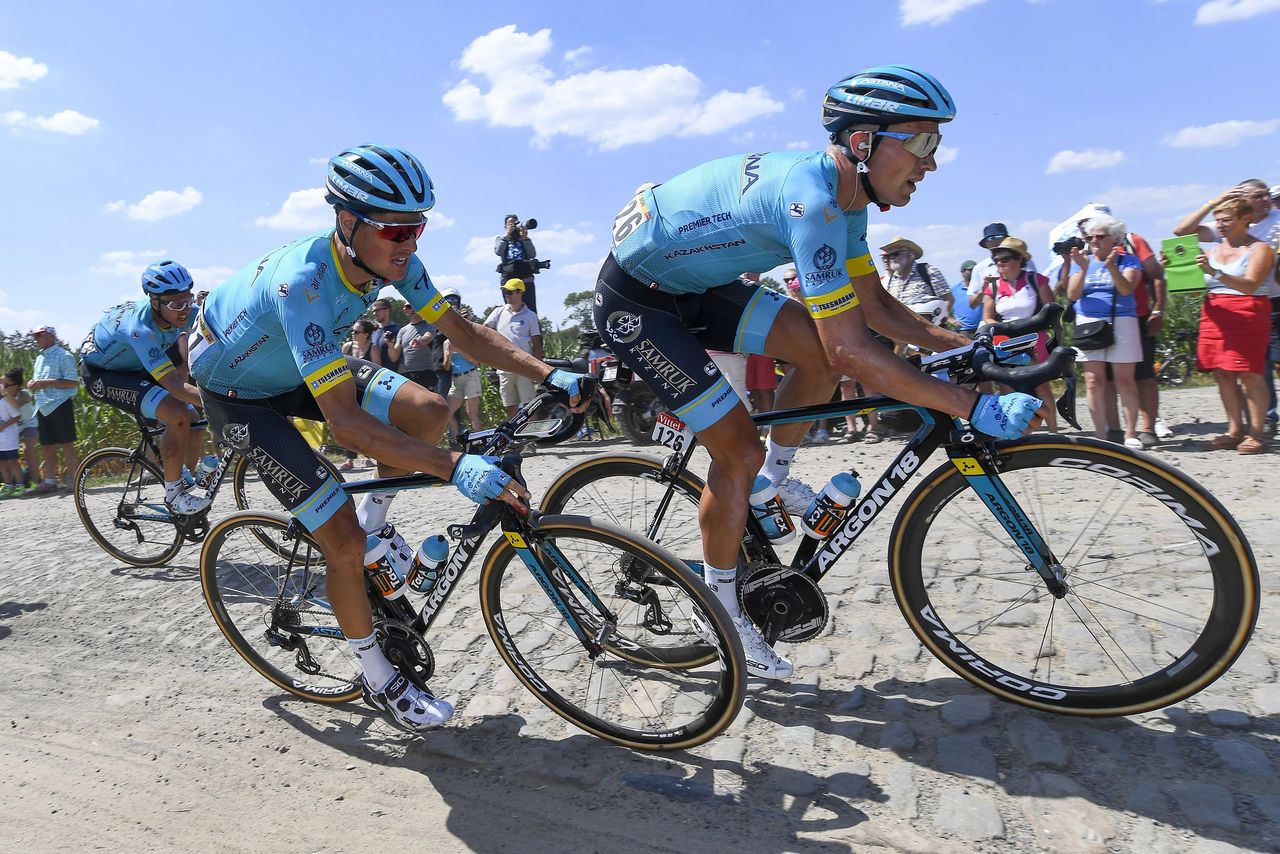 Jakob Fuglsang and Astana teammate Magnus Cort
