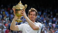 Andy Murray of Great Britain celebrates winning the 2016 Wimbledon Championships