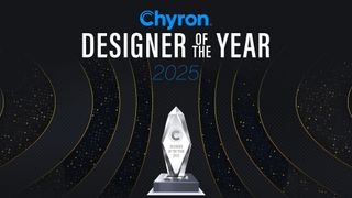 The Chyron Designer of the Year 2025 logo with the award. 