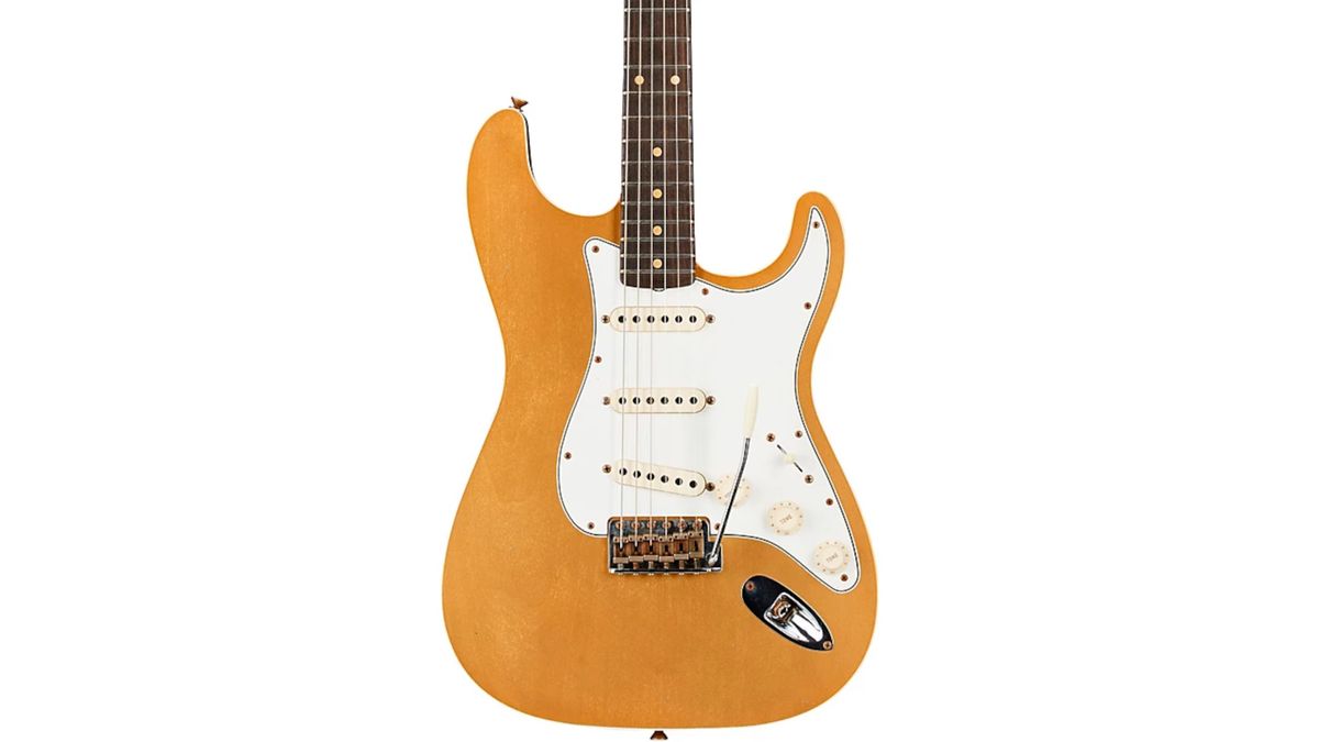 Fender Custom Shop Limited-Edition Double-Bound Stratocaster Journeyman Relic Electric Guitar in Aged Aztec Gold