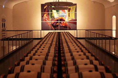 Ch&acirc;teau Pavie barrel room, Bordeaux en primeur