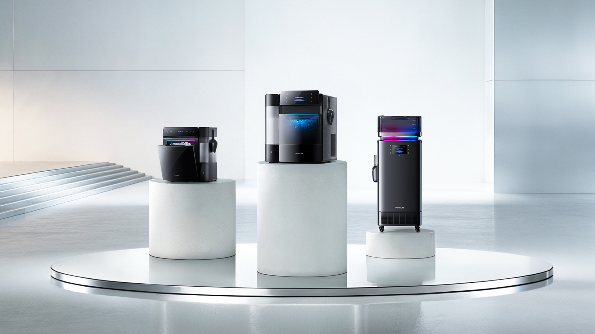 The Smart Nugget Ice Maker Pro, Smart Countertop Ice Maker 2 Pro, and Smart Ice Maker Max from GoveeLife