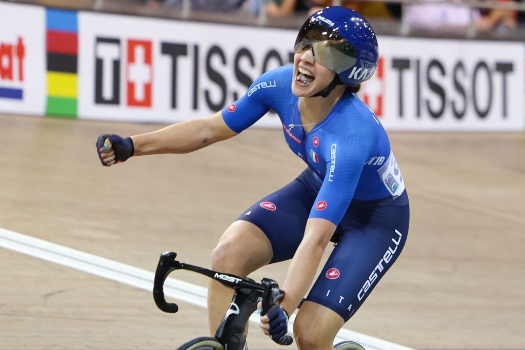 Martina Fidanza wins the Women's Scratch Race World Championships 2022