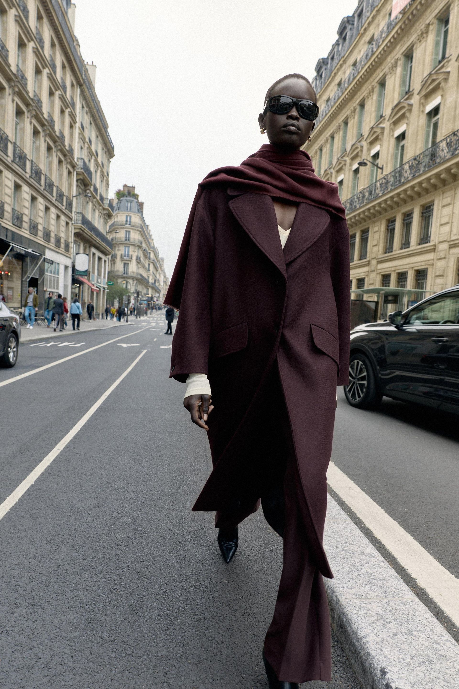Oversized Coat With Wool