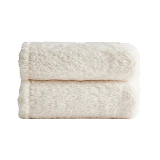 Dunelm cream teddy throw