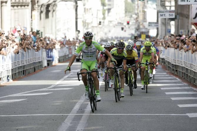 Sonny Colbrelli (Bardiani-CSF) overpowered Grega Bole (Vini Fantini-Nippo) and Miguel Angel Rubiano (Colombia) to win the Giro dell&rsquo;Appennino.