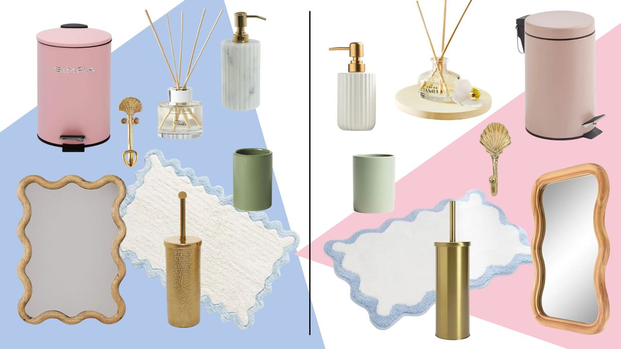 A mirror of affordable bathroom accessories against expensive lookalikes