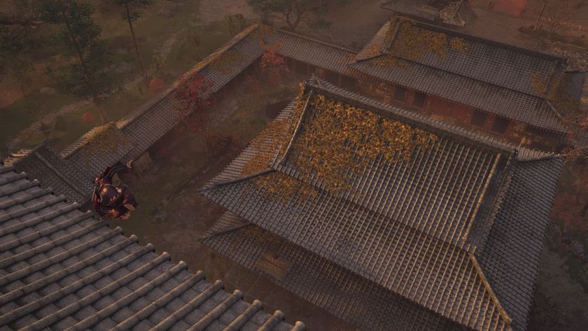 Naoe navigates a temple to earn Assassin&#039;s Creed Shadows knowledge points