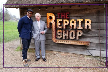 King Charles fans divided - King Charles III and Jay Blades pictured outside The Repair Shop