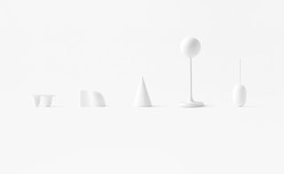 A collection of each different Air Lid, by Nendo for Salone del Mobile 2018