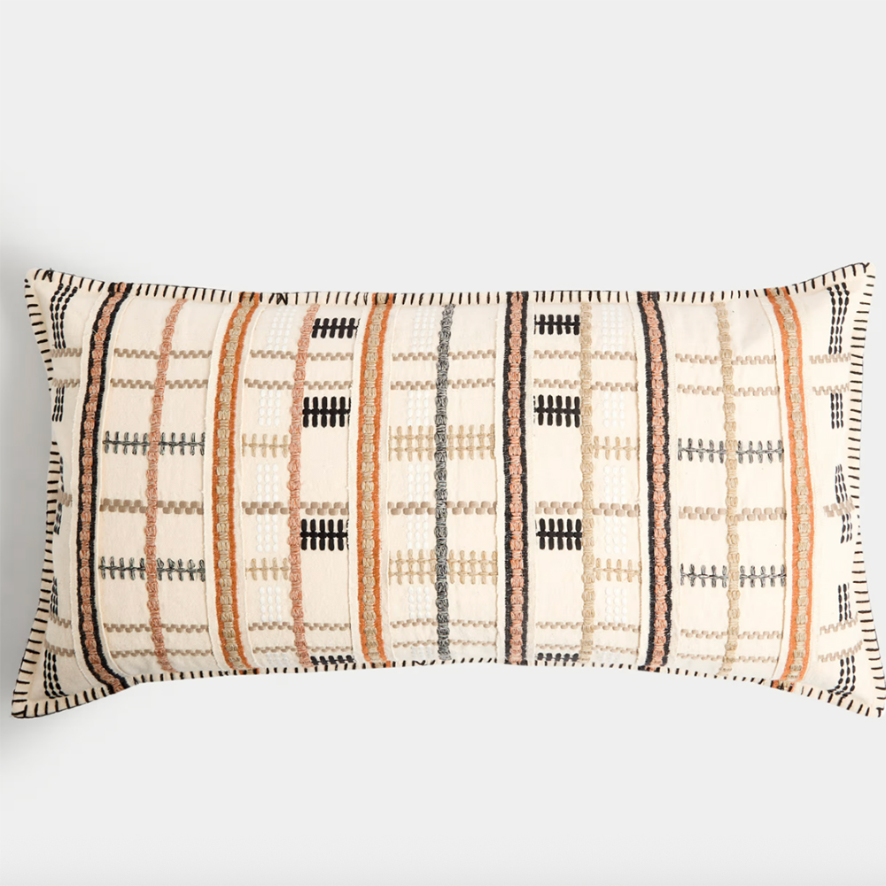 stitched bolster cushion
