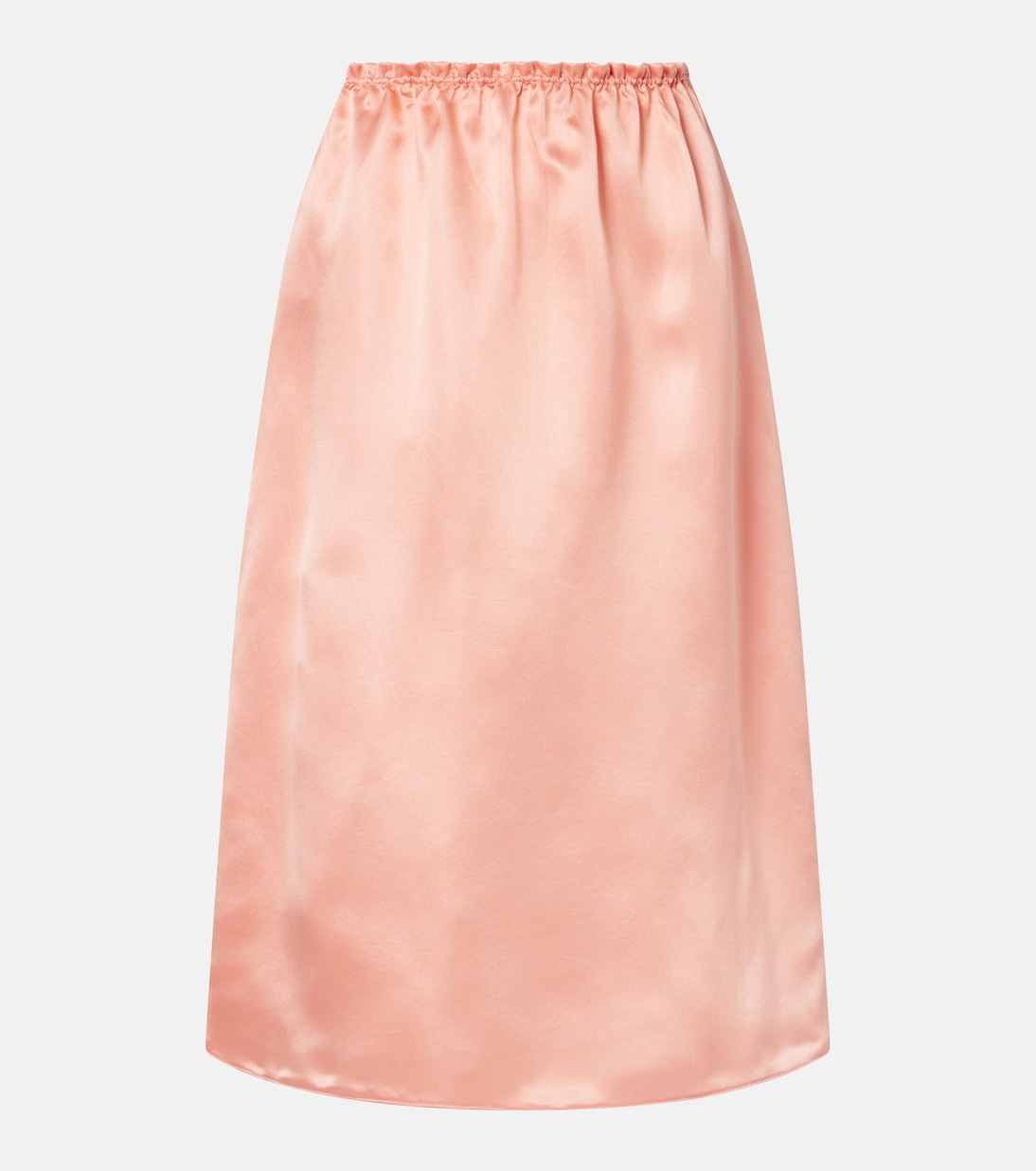 Silk Midi Skirt in Pink - Prada