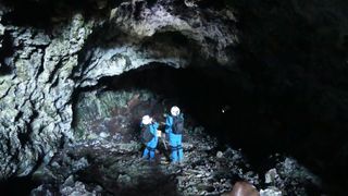 Volcanic lava tubes on Earth serve as analogs for similar environments that astronauts may one day visit and explore on Mars and the moon.