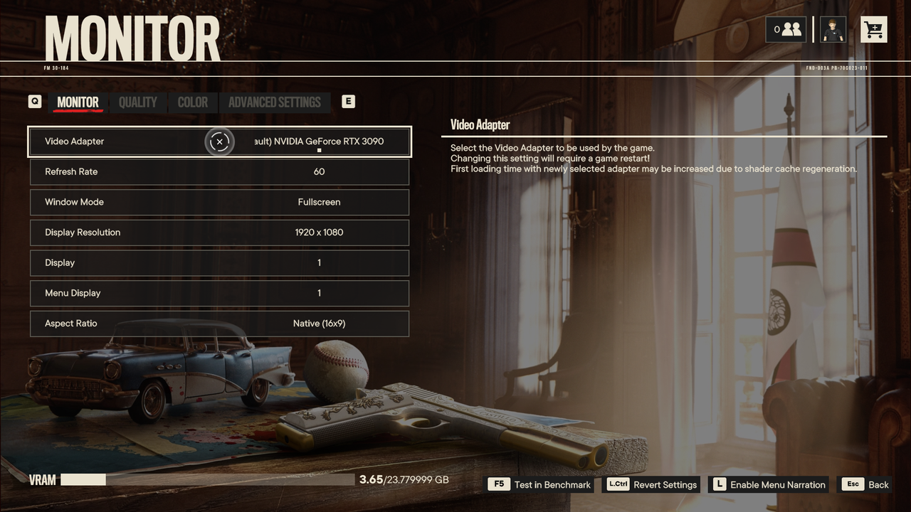Far Cry 6 settings menu screenshots