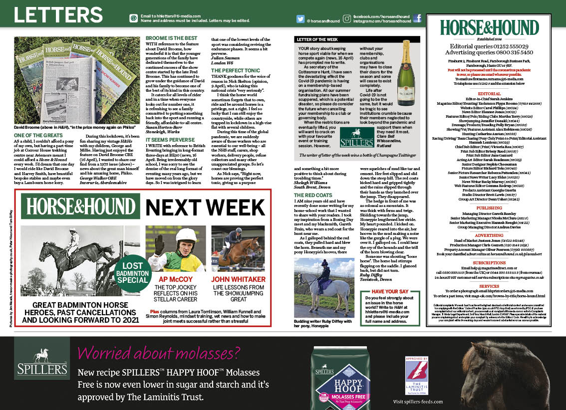 Letters and NWB 30 April 2020