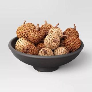 Woven pumpkin bowl fillers is one of the best Target fall decor items.