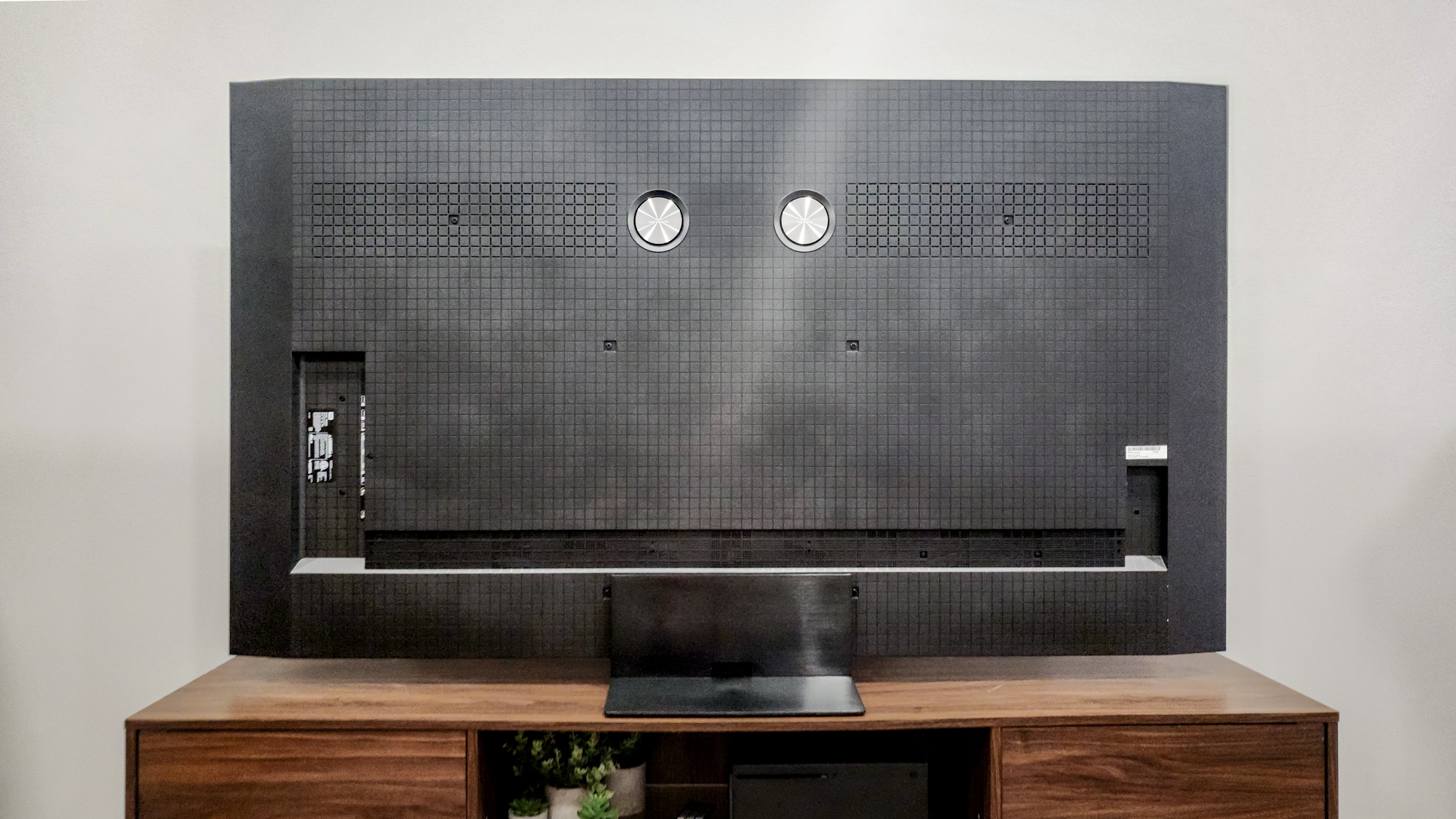 The back of a TCL QM9K TV