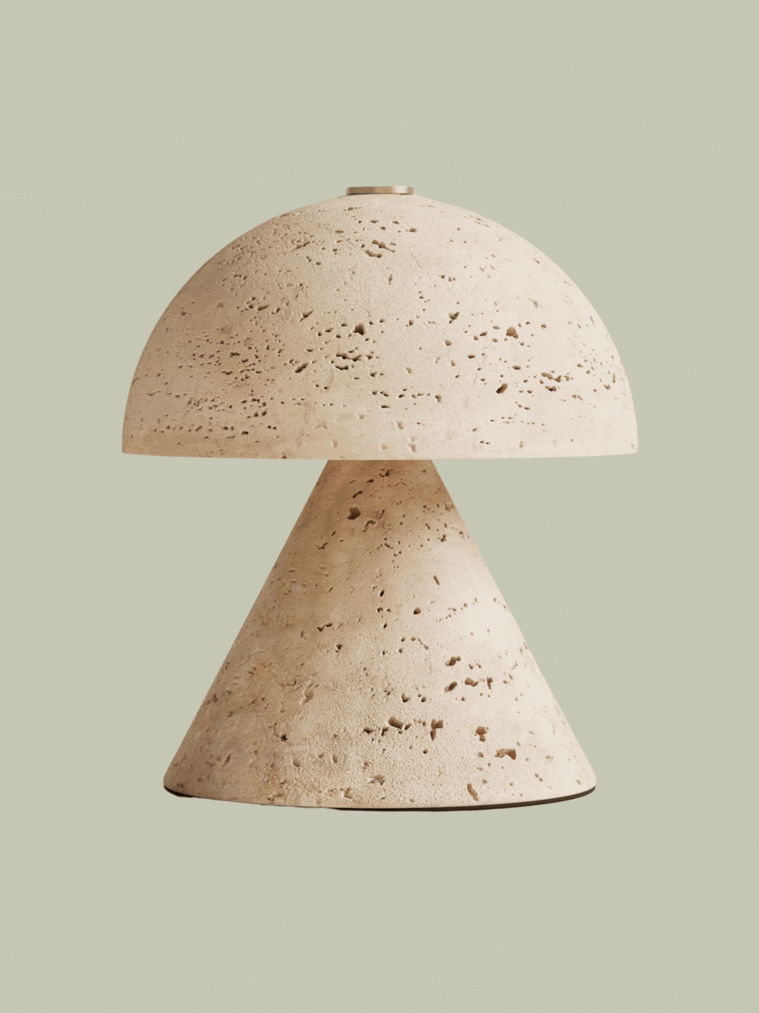 Rechargeable Small Tavertine Mushroom