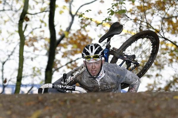Dieter Vanthourenhout ascends the giant staircase in Plzen