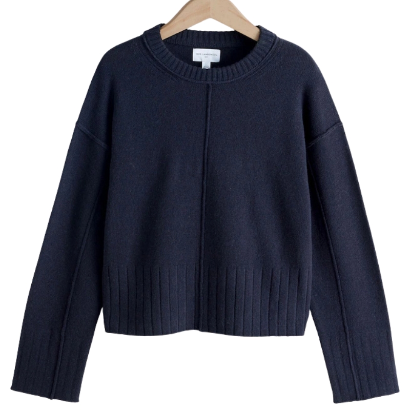 Next, Navy Blue 100% Lambswool N. Premium Crew Neck Jumper