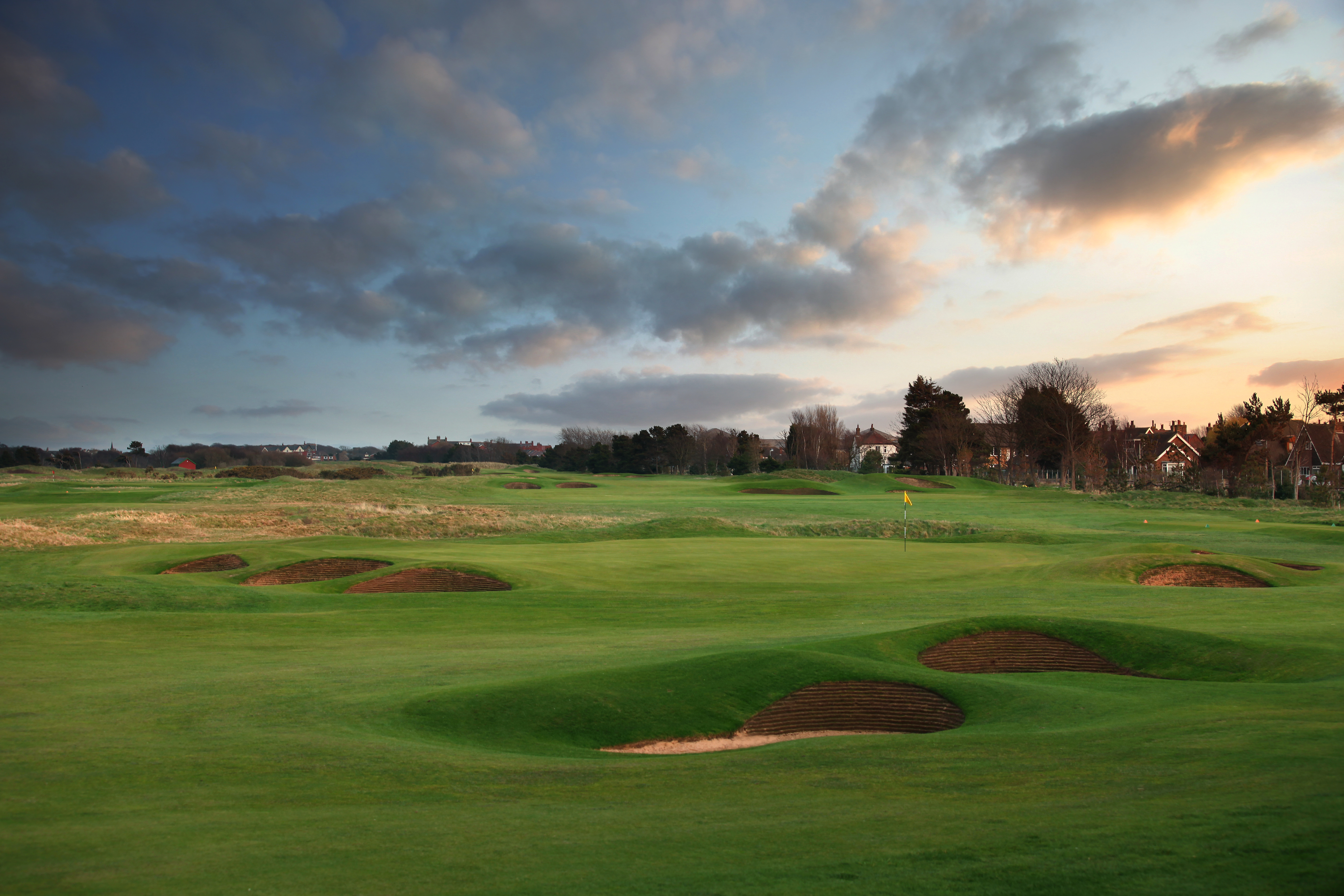 The par-3 1st hole at Royal Lytham and St Annes