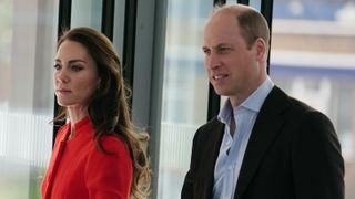 Prince William, Prince of Wales and Catherine, Princess of Wales travel on London Underground's Elizabeth Line