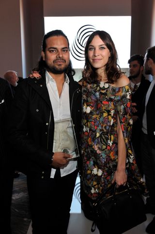 Alexa Chung And Rahul Mishra At Milan Fashion Week AW14