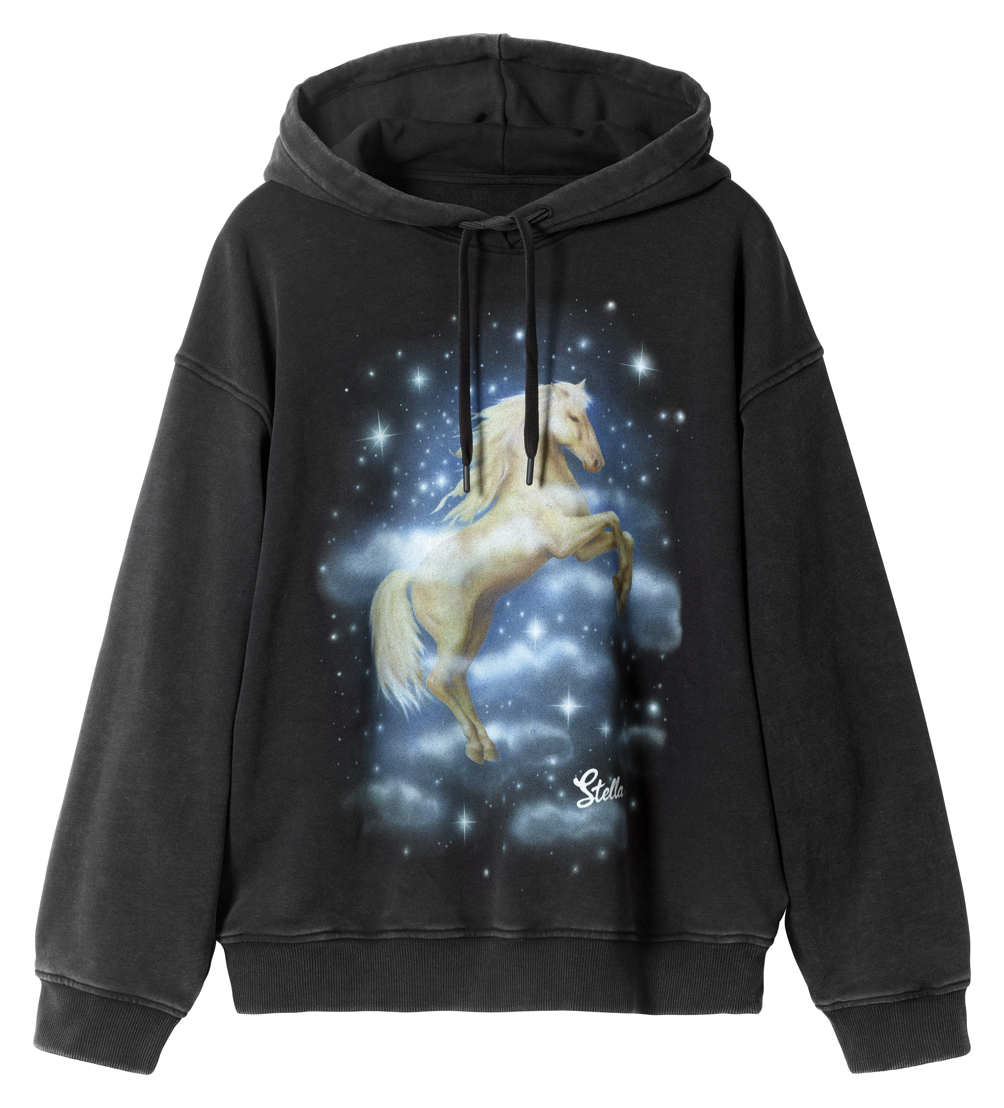 clothes from the H&M x Stella McCartney collaboration on a plain backdrop