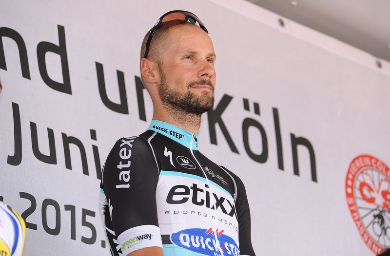 Tom Boonen (Etixx-Quick Step) on the podium