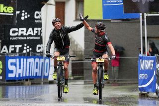 Daniel Geismayr and Hannes Genze win stage 2 of the TransAlp race