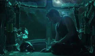 Tony Stark recording message in Avengers: Endgame