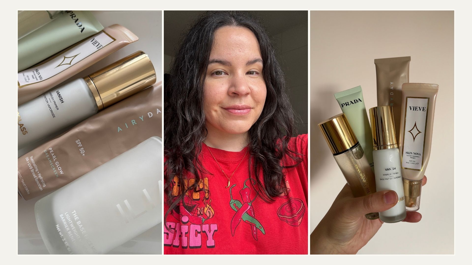 Mica Ricketts testing the best natural-looking makeup primers
