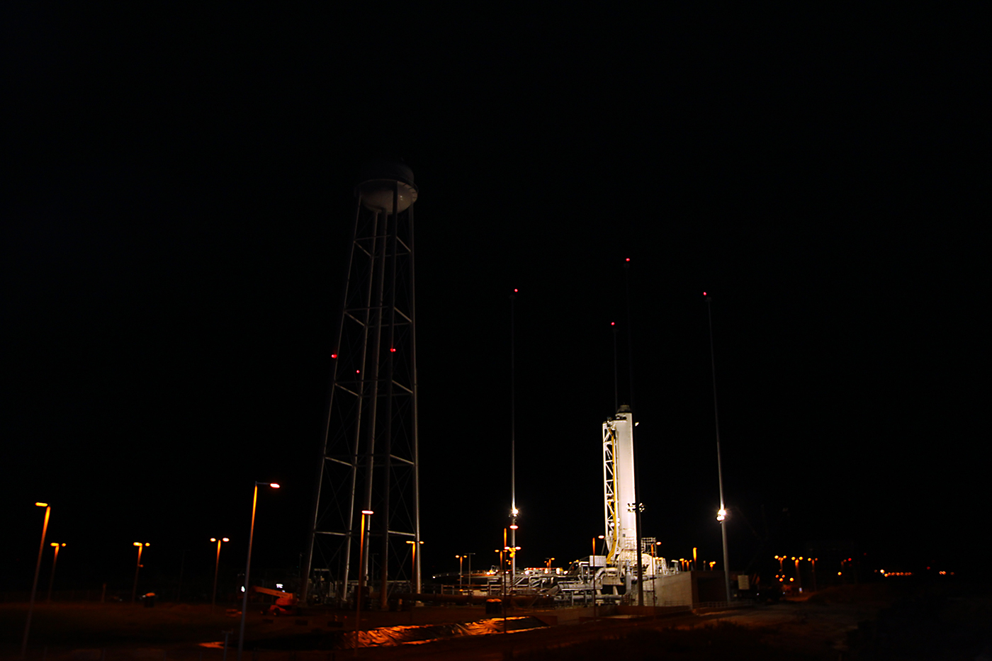 Orbital Sciences Corp. Antares rocket on the launch pad. 