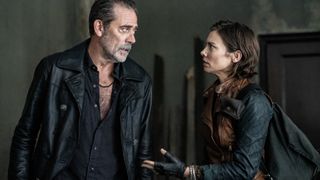 relationship Jeffrey Dean Morgan as Negan and Lauren Cohan as Maggie in The Walking Dead: Dead City