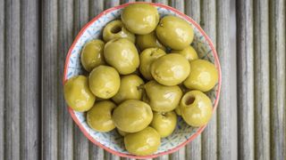 A bowl of olives